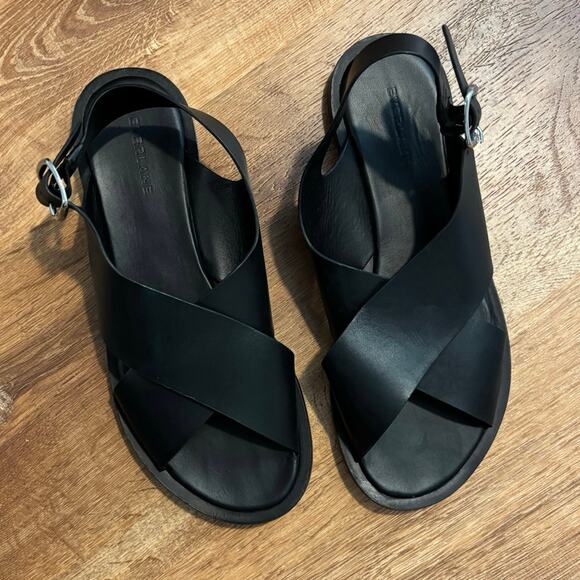 NEW Everlane The City Crossover Sandal In Black Size 10.5 - Picture 5 of 9